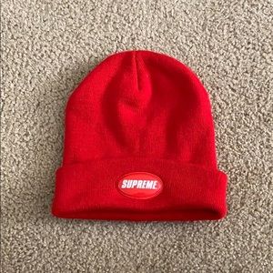 Supreme red beanie